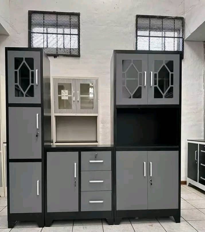 3 piece metal kitchen unit