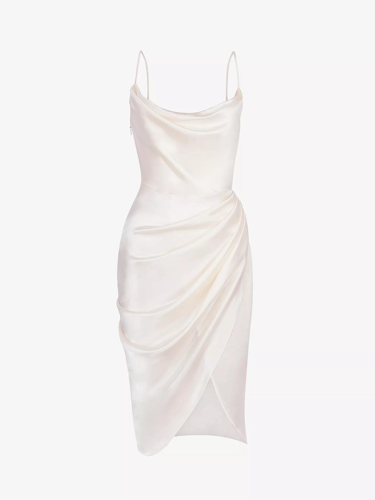 House of CB REVA IVORY SATIN BALCONY CORSET DRESS